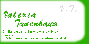 valeria tanenbaum business card